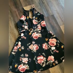 Blu Pepper Floral Halter Dress